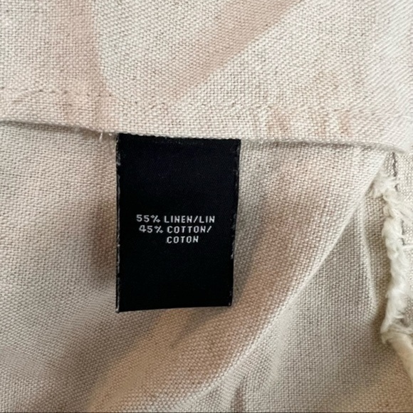 Lafayette 148 tan open front draped neck linen blend womens size small jacket - Picture 8 of 8